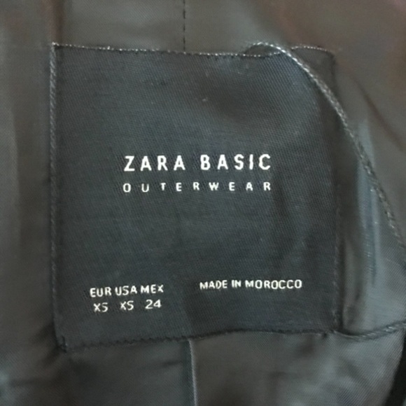 NWOT. Zara Navy Blue Short Coat. Size XS. - Picture 7 of 8